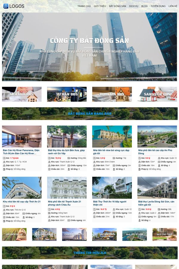 Website Dịch Vụ Môi Giới Bất Động Sản, Mua Bán Nhà Đất Mẫu 23 Website Dịch Vụ Môi Giới Bất Động Sản, Mua Bán Nhà Đất Mẫu 23