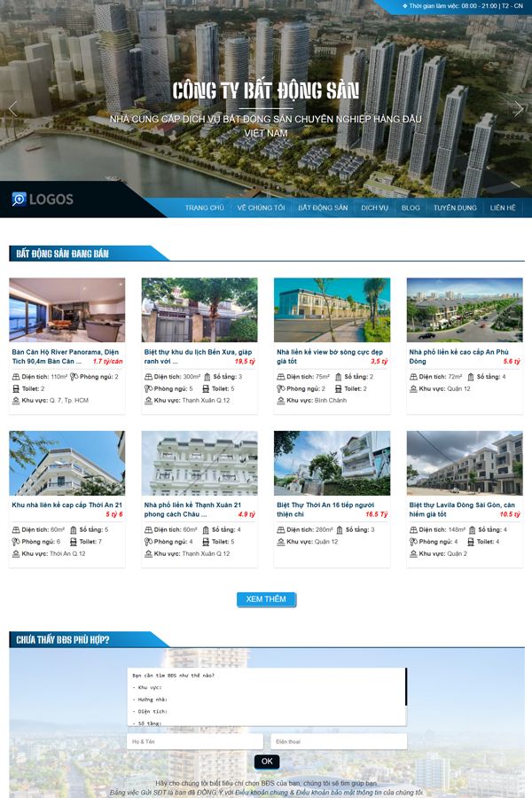 Website Doanh Nghiệp Bất Động Sản, Công Ty Môi Giới Nhà Đất Mẫu 26 Website Doanh Nghiệp Bất Động Sản, Công Ty Môi Giới Nhà Đất Mẫu 26